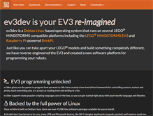 Tablet Screenshot of ev3dev.org